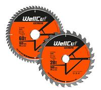 WellCut Extreme TCT Lama per sega 160 mm x 20 mm Alesaggio 28 e 60 denti per Festool TS55