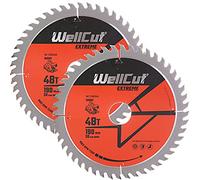 WellCut TCT - Lama per sega 190 mm x 48 T x 30 mm, adatta per C7U2, GKS190, GKS65, DWE576, confezione da 2