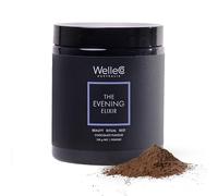 WelleCo The Evening Elixir Skin Care Vitamina C Hot Chocolate Beauty Drink Mix con Niacina, Melissa e Magnesio per dormire, formazione di collagene, senza glutine, vegano, senza latticini, barattolo