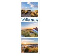 Wellengang Triplet-Kalender 2027 | Spaziergang entlang der Küste | Stilvoller Meeres-Kalender im schlanken Hochformat (24x66 cm) | Triplet-Fotografie