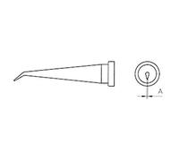Weller 00544 424 99 LT-1LX - Punta per lobo, forma lunga, forma conica, piegata, dimensioni punta 0,2 mm, contenuto 1 pezzo