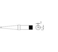Weller 4PTL8-1 - Punta per saldare, serie PT, a forma di scalpello lungo, 2 mm x 1 mm, 425 °C