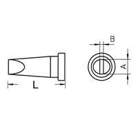Weller LT-H Punta di saldatura Forma a scalpello, dritta Dimensione punta 0.8