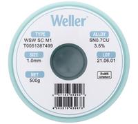 Weller T0051387499 Bobina Stagno senza piombo WSW SC M1 Sn0,7Cu 500 g 1 mm