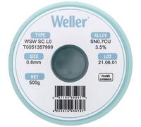 Weller T0051387999 Bobina Stagno senza piombo WSW SC L0 Sn0,7Cu 500 g 0.8 mm