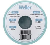Weller T0051402499 Filo Saldante Senza Piombo Sn30Ag05Cu 100g 1mm Bobina