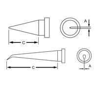 Weller T0054448999 Lt 1A Saldatura Punta - Rotondo Punta Ø0.5 X 13.0mm