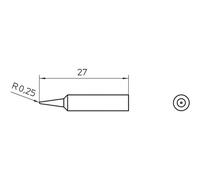 Weller T0054485099 XNT 1 Punta di saldatura Forma tonda Dimensione punta 0.5 mm
