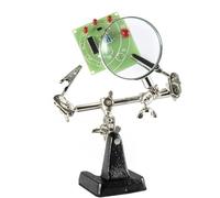 Weller Supporto Terza Mano WLACCHHB-02 con lente d'ingrandimento e 2 morsetti a coccodrillo
