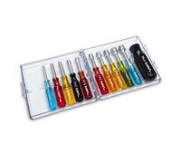 Weller Xcelite PS120N Set di chiavi a bussola mini da 11 pezzi - misure in pollici, convertibile, con moltiplicatore di coppia Piggyback