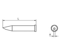 Weller - XT AA - Punta, 60 Gradi, Senza Piombo, 1,6 Mm