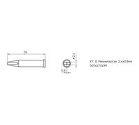 SPITZE XTB 2,4 - Punta per saldatore THM B, 2,4 mm, forma a scalpello, diritta