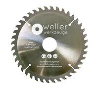 WELLERWERKZEUGE Lama per sega circolare professionale HM, 136 x 20 mm, 40 denti, per legno, plastica, alluminio, adatta per sega circolare a batteria