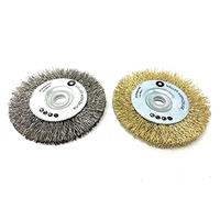 WELLERWERKZEUGE | Set di 2 spazzole metalliche per la pulizia di Bosch GWS 10,8 12 V 76 accessori dischi abrasivi mini smerigliatrice angolare a batteria