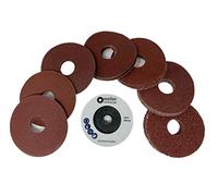 WELLERWERKZEUGE Set di dischi abrasivi in velcro XXL, adatti per smerigliatrice angolare a batteria, 10,8 V, 12 V, come Bosch GWS Berner BTI Würth