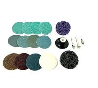 WELLERWERKZEUGE Sistema a sgancio rapido R Type Set di accessori 50 mm con adattatore adatto per smerigliatrice pneumatica mini smerigliatrice angolare come Bosch GWS GWG 12 V 10,8 BGS Roloc Proxxon