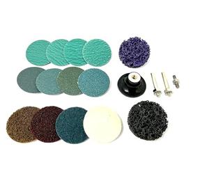 WELLERWERKZEUGE Sistema a sgancio rapido R Type Set di accessori 50 mm con adattatore adatto per smerigliatrice pneumatica mini smerigliatrice angolare come Bosch GWS GWG 12 V 10,8 BGS Roloc Proxxon