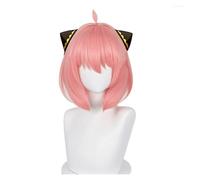 WELLHY Anime Spy X Famiglia Cosplay Anime Cosplay Parrucca for Spy × Famiglia Costume Anya Forger Parrucca Capelli Finti con Parrucca Gratuita
