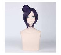 WELLHY Konan Parrucca Cosplay Uomo Donna Parrucche Cosplay Halloween Carnevale di Natale Vestito Operato Parrucca Corta Viola Scuro Parrucca Coser