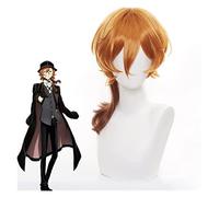 WELLHY Parrucca cosplay anime Bungo Parrucca for cani randagi Parrucca Nakahara Chuuya Capelli lunghi arancioni con cappuccio for parrucca gratuito for Halloween Party Carnevale Vita notturna Concerti