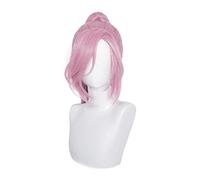 WELLHY Parrucca Cosplay Anime SK∞ Parrucca Cosplay Fiore di Ciliegio Rosa 100 cm Lunga di Cavallo Rettilineo Capelli Resistenti al Calore Gioco di Ruolo SK8 The + Cappuccio for Parrucca for Coser