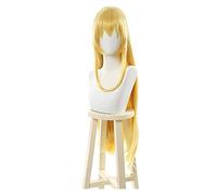 WELLHY Parrucca Cosplay Arifureta Shokugyou de Sekai Saikyou Yue Parrucca Cosplay 80 cm Lungo Staight Giallo Parrucche Cosplay Capelli Sintetici Perucas for Coser