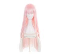 WELLHY Parrucca Cosplay Cara nel FRANXX 02 Parrucca Zero Due Parrucche Rosa Lunga Resistente al Calore Capelli Sintetici Perucas Cosplay Parrucca for Coser