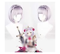 WELLHY Parrucca Cosplay Genshin Impact Parrucca Anime Cosplay Noelle Parrucca con Cappuccio Parrucca Gratuito for Halloween Festa Carnevale Vita Notturna Concerti Matrimoni for Coser