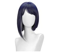 WELLHY Parrucca Cosplay Gioco Anime Genshin Impact Kujou Sara Parrucca Cosplay 30 cm Parrucca Diritta Corta Capelli Sintetici Resistenti al Calore for Coser