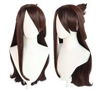 WELLHY Parrucca Cosplay Gioco Anime Parrucca Cosplay for Genshin Impact Beidou Donna Lungo Liscio Capelli castani Modellazione Parrucca da sera Parrucca Capelli sintetici resistenti al calore Nessun g