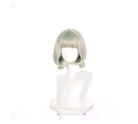 WELLHY Parrucca Cosplay Gioco Genshin Impact Character Sayu Cosplay Argento Grigio di Cavallo Parrucca di Capelli Corti Halloween Cos Puntelli Sintetico Resistente al Calore for Coser