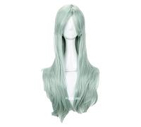 WELLHY Parrucca Cosplay I Sette Peccati Capitali Elizabeth Liones Parrucca Cosplay Lunga Luce Grigio Verde Parrucca Sintetica Resistente al Calore + Protezione della Parrucca for Coser
