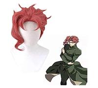 WELLHY Parrucca Cosplay Le bizzarre Avventure di Kakyoin Noriaki Parrucca Rossa a di Cavallo Costume Cosplay Parrucche Sintetiche Resistenti al Calore for Coser