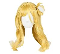 WELLHY Parrucca Cosplay Love Live!Luce del Sole!Parrucche for Cosplay Mari Ohara Parrucca for Cosplay Resistente al Calore Mista bionda Lunga + Cappuccio for Parrucca for Coser