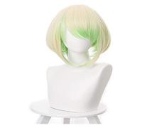 WELLHY Parrucca Cosplay Parrucca Cosplay Anime Parrucca Mad Burnish Promare Lio Fotia Parrucca Beige Verde Donna Parrucca Capelli Corti Parrucca Anime Utilizzata for Comic Con e Halloween Party for Co