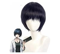 WELLHY Parrucca Cosplay Persona 5 Tae Takemi Parrucca Cosplay Donna Corta Blu Scuro Parrucca Cosplay Anime Parrucca Cosplay Resistente al Calore Parrucche Sintetiche Halloween for Coser