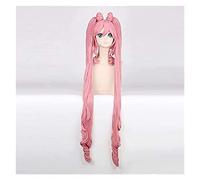 WELLHY Parrucca Cosplay Pretty Soldier Sailor Moon Chibi USA Parrucche Cosplay Lungo rettilineo for Donna Parrucca Sintetica for Capelli Due di Cavallo e panino Rosa Lungo for Coser