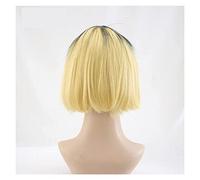 WELLHY Parrucca Cosplay QC Anime Haikyuu!!Kenma Kozume Parrucca Cosplay Corta Costume Giallo Gioca Parrucche Costumi di Halloween Capelli for Coser