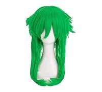 WELLHY Parrucca Cosplay Vocaloid Megpoid Gumi Parrucca Cosplay Anti-Alice Erba Verde Resistente al Calore Parrucca di Capelli Sintetici + Protezione della Parrucca for Coser