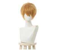 WELLHY Parrucca Cosplay WC-Bound Hanako-Kun Minamoto Kou Cosplay Parrucca Corta Giallo Parrucche da Uomo Resistente al Calore Capelli Sintetici Anime Cosplay for Coser