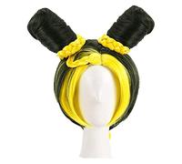 WELLHY Parrucca for Jojos Bizarre Adventure Golden Wind Jolyne Cujoh Kujo Parrucca Cosplay Panini Trecce Parrucca di Capelli Sintetici Resistente al Calore + Cappuccio for Parrucca GreenWig Parrucca C