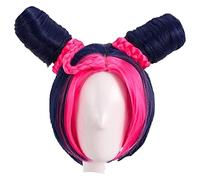 WELLHY Parrucca for Jojos Bizarre Adventure Golden Wind Jolyne Cujoh Kujo Parrucca Cosplay Panini Trecce Parrucca di Capelli Sintetici Resistente al Calore + Cappuccio for Parrucca GreenWig Parrucca C