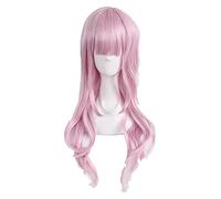 WELLHY Parrucca for Kaguya-sama: Love is War Chika Fujiwara Parrucca Cosplay Lunga 55 Cm Rosa Ciliegia Parrucca Sintetica Resistente Al Calore + Cappuccio Parrucca WigandHairpin Coser Wig (Color : Wig