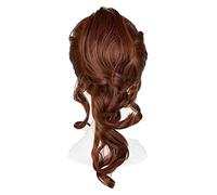 WELLHY Parrucca for Sailor Jupiter Kino Makoto Parrucca Cosplay Corta Marrone di Cavallo Parrucche di Capelli Sintetici Resistenti al Calore + Cappuccio for Parrucca + Corda for Capelli OneSize Wigand
