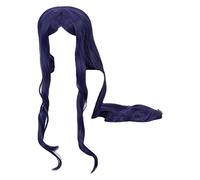 WELLHY Parrucche Cosplay Parrucca Cosplay Anime Shirogane Tsumugi Parrucca 100cm Lunga Riccia Parrucca blu intenso Donne Da ragazza Parrucche da festa con cuffia for parrucca for Halloween Feste Carne