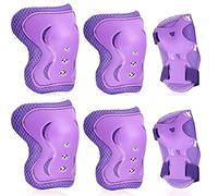WeLLIFE Set Protezioni per Bambini Kit Ginocchiere Gomitiere e Polsi dai 3 ai 16 Anni con Varie Taglie Adatto per Pattini, Bici, Skateboard