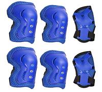 WeLLIFE Set Protezioni per Bambini Kit Ginocchiere Gomitiere e Polsi dai 3 ai 16 anni con varie taglie adatto per Pattini, Bici, Skateboard