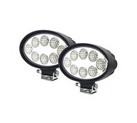 WELLIT - 2 fanali da lavoro a LED, ovale, 24 W, per fuoristrada, SUV, UTV, 12 V, 24 V, IP68