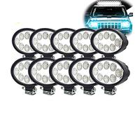 WELLIT - Faro LED da lavoro, 10 x 24 W, ovale, 12 V, 24 V, per fuoristrada