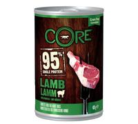Wellness Core, cibo umido per cani, 95% carne di agnello e verdure, senza additivi artificiali, formato pratico 0,4 kg, mangime sano ed equilibrato, ideale per tutte le razze